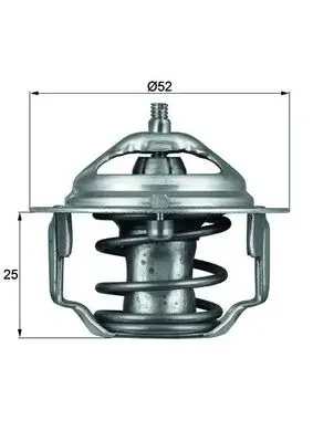 Termostat lichid racire (82 C) potrivit CHEVROLET AVEO KALOS, SPARK; CHRYSLER VOYAGER II; DAIHATSU CHARMANT, CUORE I, CUORE II, CUORE III, CUORE IV, CUORE VI, FEROZA, HIJET 0.6-3.3 04.69-