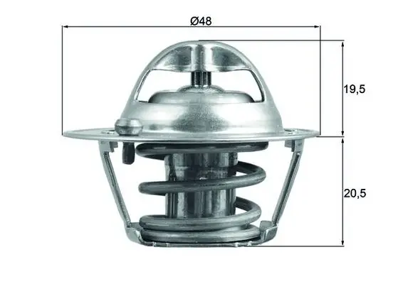 Termostat lichid racire (82 C) potrivit FORD ECOSPORT, FIESTA IV, FIESTA V, FIESTA VI, FIESTA MINIVAN, FOCUS I, FOCUS I KOMBI, FUSION, KA+ III, PUMA, SIERRA II 1.2-2.0 12.91-