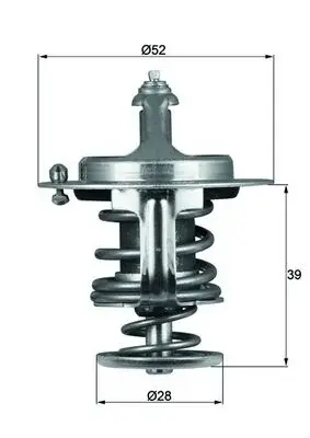 Termostat lichid racire (82 C) potrivit FORD RANGER; FORD USA PROBE II; MAZDA 2, 3, 323 F V, 323 F VI, 323 II, 323 P V, 323 S V, 323 S VI, 5, 6, 626 IV, 626 V, 6 KOMBI, B-SERIE 1.1-3.0D 11.80-