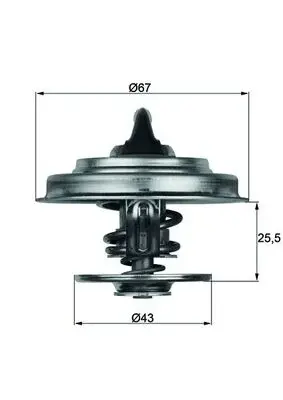 Termostat lichid racire (83 C, cu garnitura) potrivit MERCEDES ACTROS, ACTROS MP2 MP3, ATEGO, ATEGO 2, AXOR, AXOR 2, CAPACITY, CITARO (O 530), CITO (O 520) ADE314N-OM942.911 01.59-