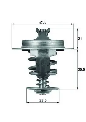 Termostat lichid racire (83 C) potrivit CITROEN BERLINGO, BERLINGO MINIVAN, BX, C15, C15 MINIVAN, C4 I, C5 I, C5 II, C5 I KOMBI, C8, EVASION, JUMPER I, JUMPY I, XANTIA 1.6-2.2D 10.85-