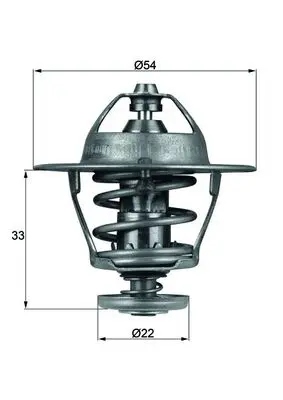 Termostat lichid racire (85 C) potrivit HONDA CIVIC VII; OPEL ASTRA F, ASTRA F KOMBI, CAMPO, COMBO MINIVAN, CORSA B, CORSA B HATCHBACK, VECTRA A, VECTRA B 1.5D 1.7D 2.5D 03.90-09.05