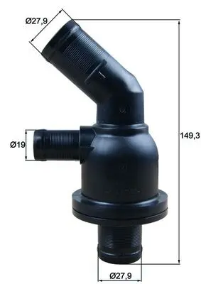 Termostat lichid racire (87 C, in carcasa) potrivit RENAULT TWINGO III; SMART FORFOUR, FORTWO 0.9 0.9LPG 1.0 07.14-