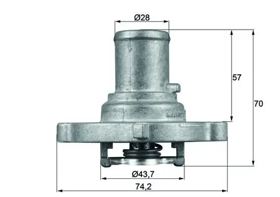 Termostat lichid racire (87 C) potrivit FIAT BRAVA, BRAVO I, IDEA, MAREA, PALIO, PUNTO, SIENA, STILO, STRADA; LANCIA MUSA, Y, YPSILON 1.2-1.4 07.97-