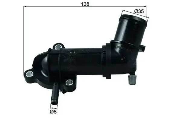 Termostat lichid racire (88 C, in carcasa) potrivit ALFA ROMEO 159, BRERA, GIULIETTA, MITO, SPIDER; CHEVROLET MALIBU; FIAT BRAVO II, DOBLO, DOBLO CARGO, DUCATO, FREEMONT 1.6D 1.9D 2.0D 06.06-