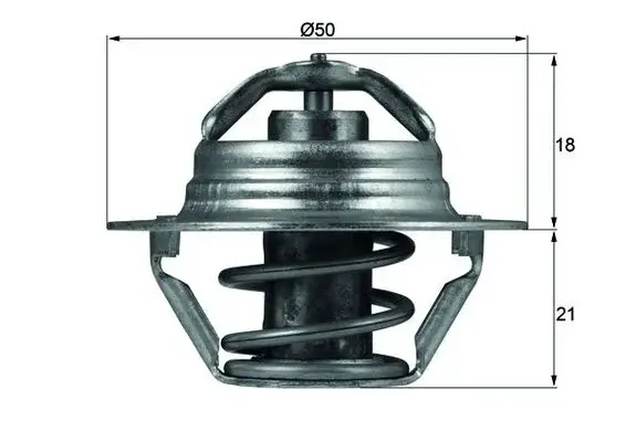 Termostat lichid racire (89 C) potrivit DACIA DUSTER, DUSTER SUV, LOGAN, LOGAN EXPRESS, LOGAN II, LOGAN MCV, SANDERO, SOLENZA, SUPERNOVA; LADA LARGUS; NISSAN KUBISTAR, MICRA III 1.0-3.0D 06.95-