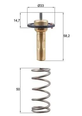 Termostat lichid racire (89 C) potrivit VOLVO S60 II, S80 II, V40, V60 I, V70 III; FORD C-MAX II, FIESTA VI, FOCUS III, FOCUS III HATCHBACK, GALAXY II, GALAXY MK II 1.6 1.6ALK 04.10-12.19