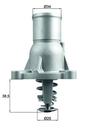 Termostat lichid racire (92 C, in carcasa) potrivit FIAT STILO; OPEL ASTRA H, ASTRA H GTC, CORSA D, CORSA E, INSIGNIA A, MERIVA A, ZAFIRA B, ZAFIRA B MINIVAN; SAAB 9-5 1.6 1.6CNG 03.05-