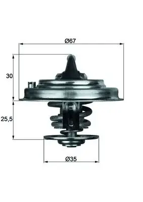 Termostat lichid racire (92 C) potrivit AUDI 100 C4, 80 B4, A4 B5, A4 B6, A6 C4, A6 C5, A8 D2, A8 D3, ALLROAD C5, CABRIOLET B3, COUPE B3, V8; SKODA SUPERB I; VW MULTIVAN T5 1.6-4.2 10.88-07.10