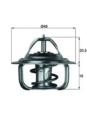 Termostat lichid racire (92 C) potrivit AUDI 50, 80 B2; CHEVROLET AVEO KALOS, CRUZE, LACETTI, LANOS, NUBIRA, REZZO; CHRYSLER 300C, 300M; DAEWOO ARANOS, ESPERO, KALOS, LACETTI 0.8-6.5 05.73-