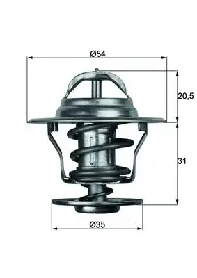 Termostat lichid racire (92 C) potrivit VOLVO 850, 960, 960 II, C70 I, S40 I, S40 II, S60 I, S70, S80 I, S80 II, S90 I, V40, V70 I, V70 II, V90 I, XC60 I, XC70 I 1.6-3.0 08.74-02.17