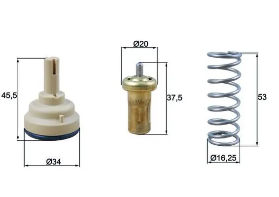 Termostat lichid racire (95 C) potrivit AUDI A1; SEAT ALHAMBRA, IBIZA IV, IBIZA IV SC, IBIZA IV ST; SKODA FABIA II; VW BEETLE, EOS, GOLF PLUS V, GOLF V, GOLF VI, JETTA III 1.4 11.05-07.18