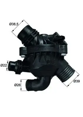 Termostat lichid racire (97 C, in carcasa) potrivit BMW X5 (E70), X6 (E71, E72) 3.0 10.06-07.14
