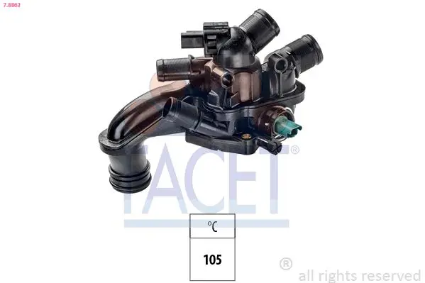 termostat,lichid racire FACET Made in Italy - OE Equivalent 7.8863