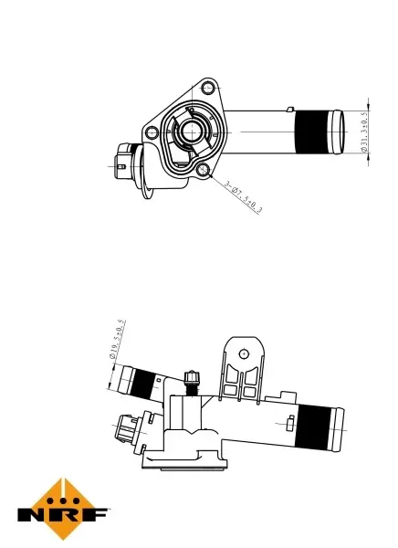 Termostat sistem racire (89 C, in carcasa) potrivit RENAULT CLIO II, CLIO III, ESPACE IV, GRAND SCENIC II, KANGOO, KANGOO EXPRESS, KANGOO II, LAGUNA I, LAGUNA II, LAGUNA III 1.5D-2.5D 10.97-