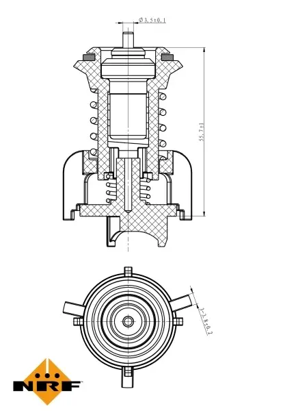 Termostat sistem racire (92 C) potrivit AUDI A3, Q2, Q3, TT; SEAT ALHAMBRA, ARONA, ATECA, IBIZA V, LEON, LEON SC, LEON ST, TOLEDO IV; SKODA KAROQ, KODIAQ, OCTAVIA III 1.6D 2.0 2.0D 11.09-