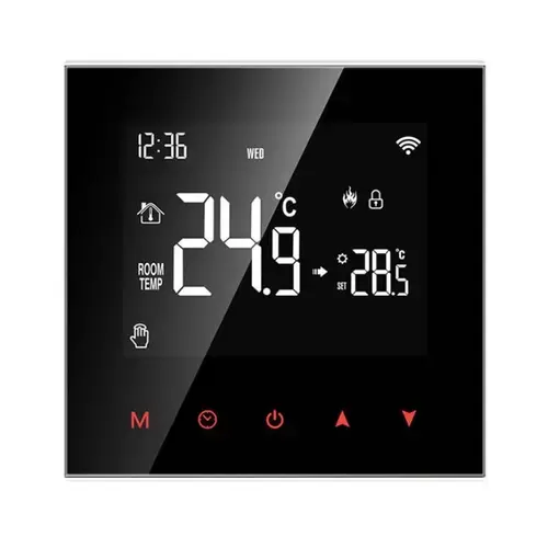 Termostat SMART de incalzire cu apa Avatto ZWT100 3A Zigbee Tuya, Negru