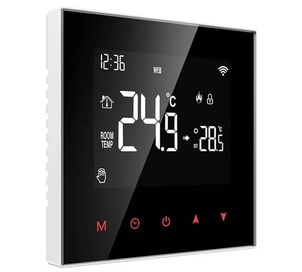 Termostat smart, Wireless Zigbee, TUYA, Display LCD, touch, control vocal, Avatto, ZWT100-WH-3A