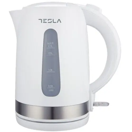 TESLA Fierbator electric Tesla KT200WX, 2200W, 1,7 litri, Incalzitor ascuns, Strix Control, Indicator luminos, Alb/Inox