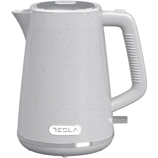 TESLA Fierbator Tesla KT400GX, 1.7L, 2200W, oprire automata, indicator LED, baza rotativa 360°, Alb-Gri