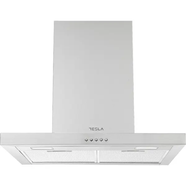 TESLA Hota Tesla decorativa DC600AX, Putere de absorbtie 630 m3/h, 3 trepte de viteza, Iluminare LED, 60 cm, Inox
