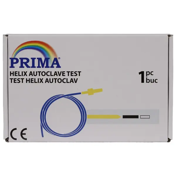 Test Helix Autoclav PRIMA - Dispozitiv verificare sterilizare abur cu tub rezistenta + 200 stripuri indicator chimic