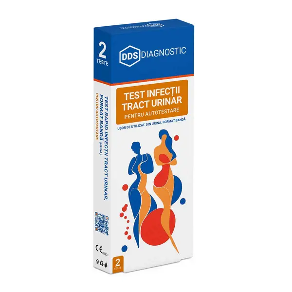 Test rapid infectii tract urinar format banda (urina) Autotestare, 2 bucati, DDS Diagnostic