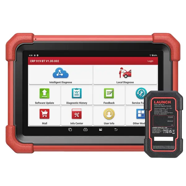 Tester Auto Profesional, Launch CRP919X BT, OBD II Scanner, Display 7 inch, Android 10.0, 4GB RAM + 64GB Stocare, Codare ECU, Bidirectional control, Diagnoza Multimarca, 31+ Functii Speciale, baterie 6300 mAh, 2 ani actualizare gratuita