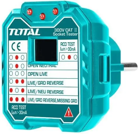 Tester priza TOTAL - 48250V/4565Hz