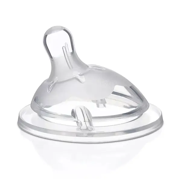 Tetina din silicon cu flux mediu Natural Feeling 2luni+, 1 bucata, Chicco