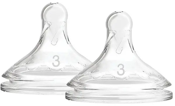 Tetine pentru biberoane Dr. Brown's Wide-Neck Options - 2 bucăți, 6m.+