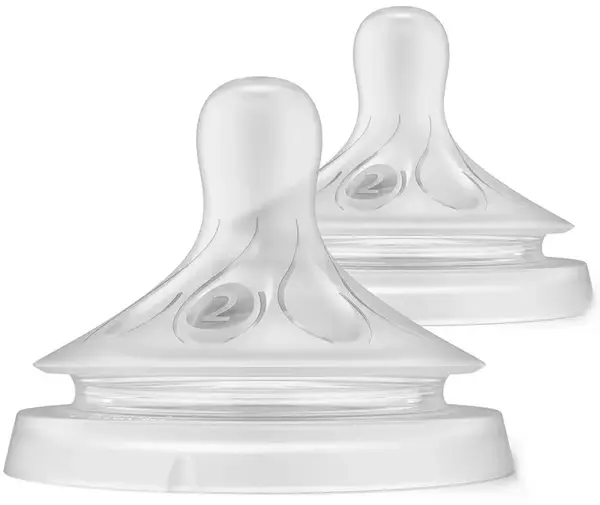 Tetine Philips Avent - Natural Response 3.0, flow 2/lent, 0m+, 2 buc