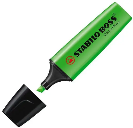 Text Marker Stabilo Boss Original - verde