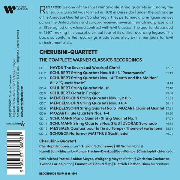 The Complete Warner Classics Recordings (13CD Box Set) | Cherubini Quartett
