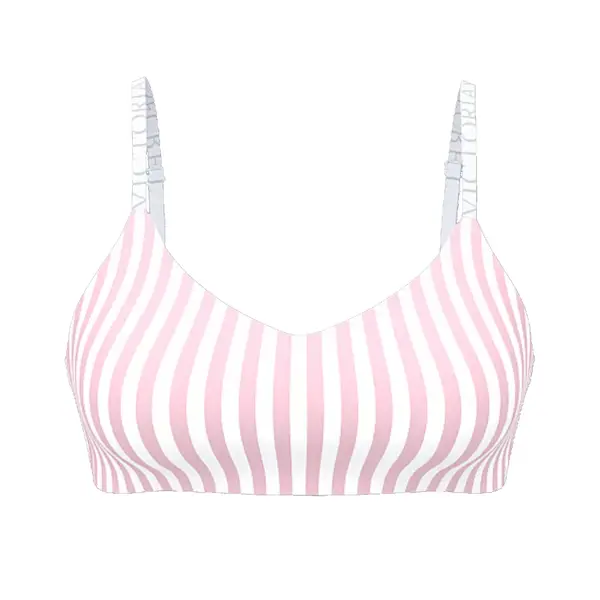 The coolbra™ lightly lined wireless plunge bralette - pretty blossom stripes M