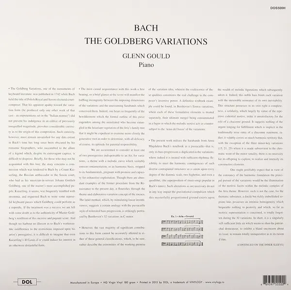 The Goldberg Variations - Vinyl | Glenn Gould
