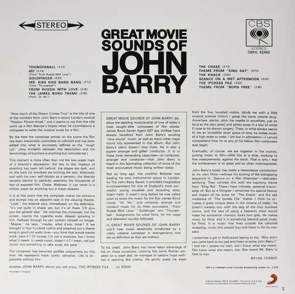 The Great Movie Sounds Of John Barry - Vinyl | John Barry