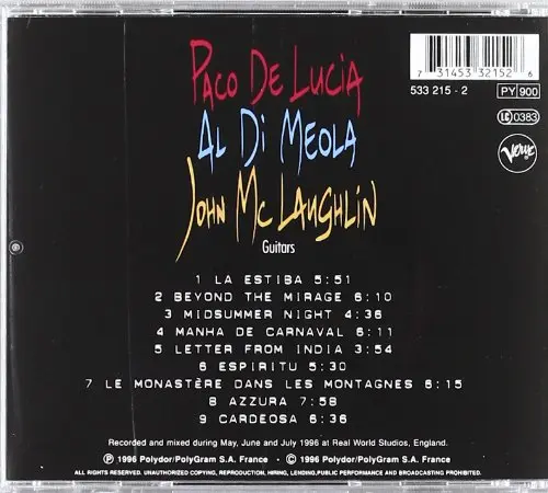 'The Guitar Trio' | John McLaughlin, Al Di Meola, Paco De Lucia
