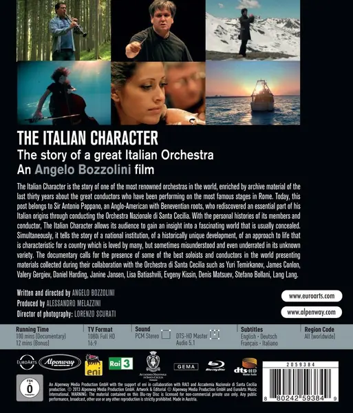 The Italian Character (Blu-ray) | Angelo Bozzoni, Orchestra dell'Accademia Nazionale di Santa Cecilia