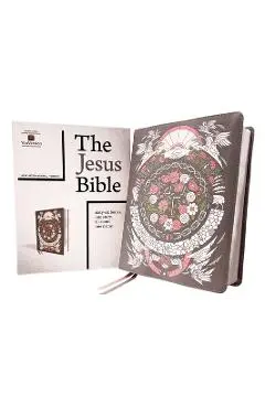 The Jesus Bible Artist Edition, Niv, Leathersoft, Gray Floral, Comfort Print - Passion Publishing