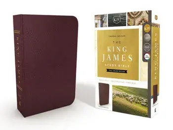 The King James Study Bible, Bonded Leather, Burgundy, Full-Color Edition, Hardcover/Thomas Nelson