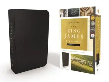 The King James Study Bible, Genuine Leather, Black, Full-Color Edition/Thomas Nelson