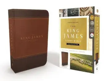 The King James Study Bible, Imitation Leather, Brown, Full-Color Edition, Hardcover/Thomas Nelson