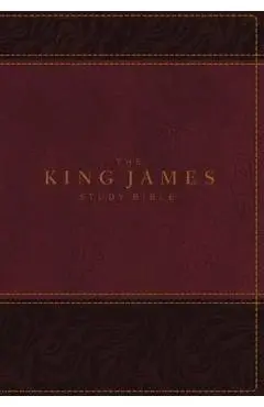 The King James Study Bible, Imitation Leather, Burgundy, Full-Color Edition - Thomas Nelson