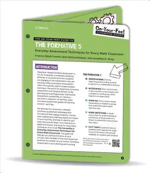 The On-Your-Feet Guide to The Formative 5. Everyday Assessment Techniques for Every Math Classroom, Loose-leaf/Jonathan A. Wray