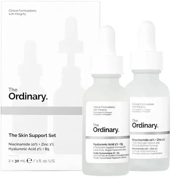 The Ordinary Set - Ser Hyaluronic Acid 2% și Ser Niacinamide 10%, 2 x 30 ml