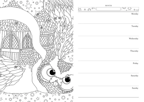 The Time Garden Week-At-A-Glance Coloring | Daria Song