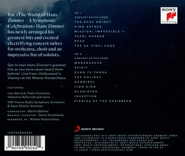 The World Of Hans Zimmer - A Symphonic Celebration | Hans Zimmer, Lisa Gerrard, Pedro Eustache, Symphonieorchester Wien