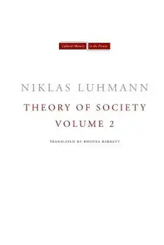 Theory of Society, Volume 2, Paperback/Niklas Luhmann