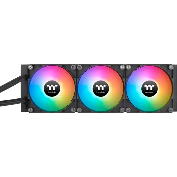 Thermaltake Cooler PC Thermaltake TH360 V2 Ultra, iluminare RGB, 3x 130mm, display LCD, 2000 rpm, PWM, Negru